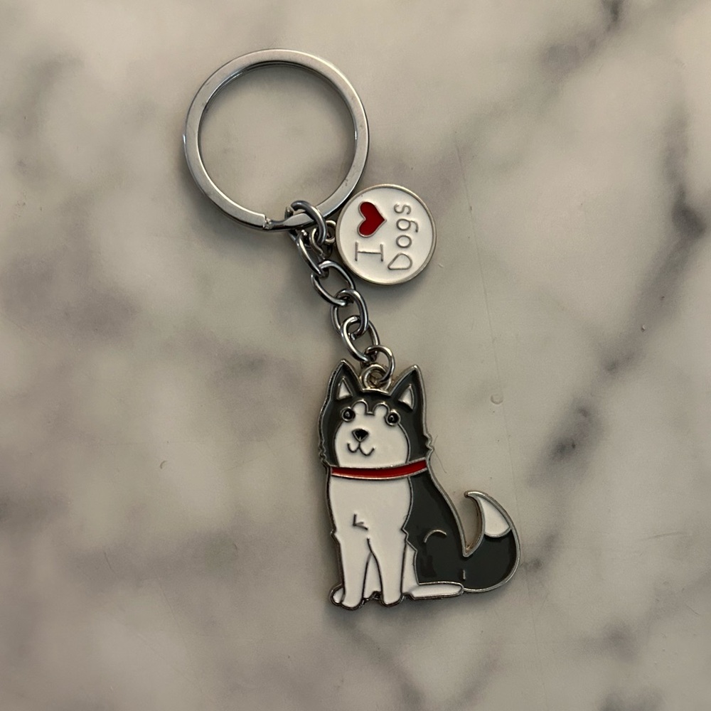 SIBERIAN HUSKY KEYCHAIN